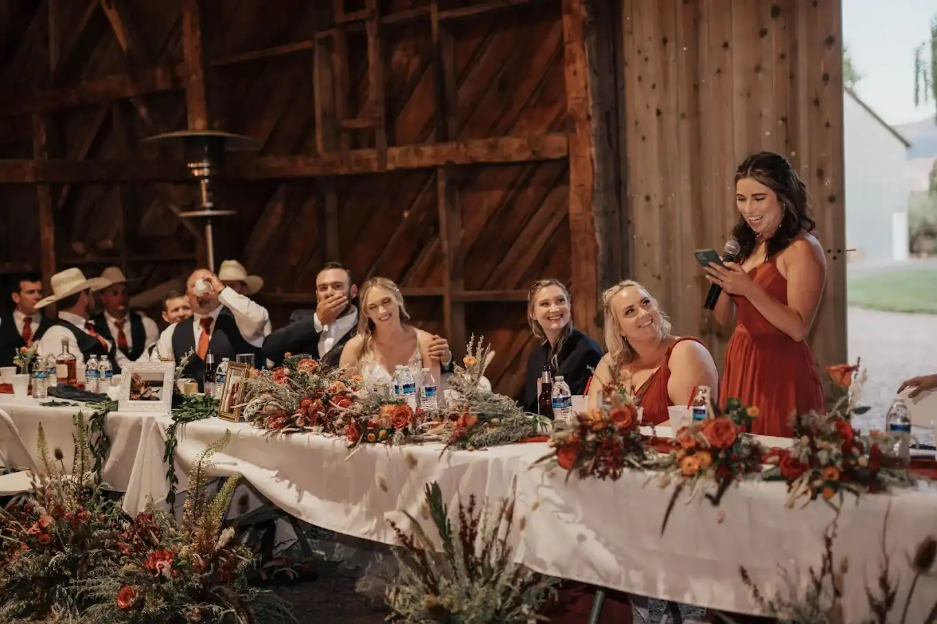 photos inside the barn at smith farm weddings